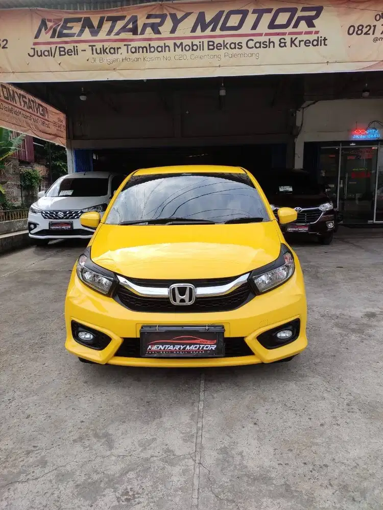 [KM 35RB] Brio 1.2 E Kuning Pekat CVT Automatic 2020 Bagus Terawat OK
