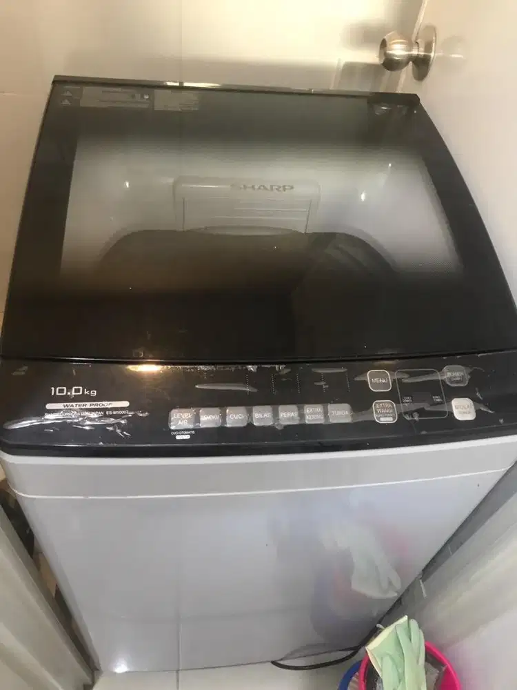 Mesin cuci sharp 10 kg bersih dan lengkap