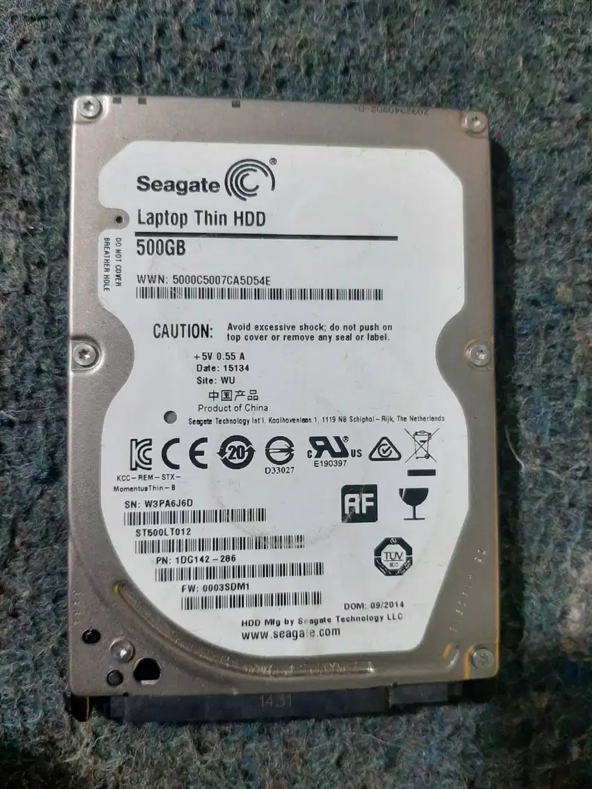 hardisk hdd laptop 500gb sata hlty 92% seagaeat
