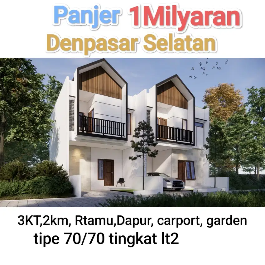Jual Rumah Cluster Panjer Renon tukad Pancoran Denpasar Selatan Bali