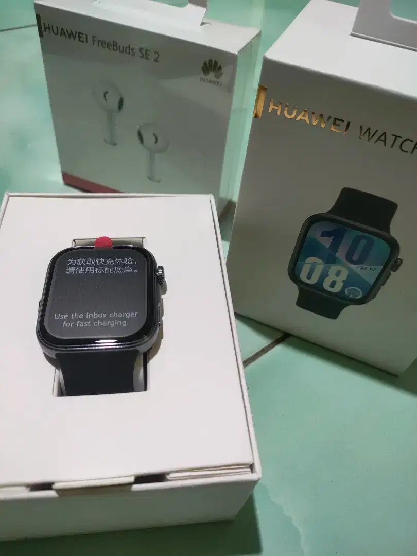 jual jam huawei watch fit 4, nego tipis, bonus strap hydrogell