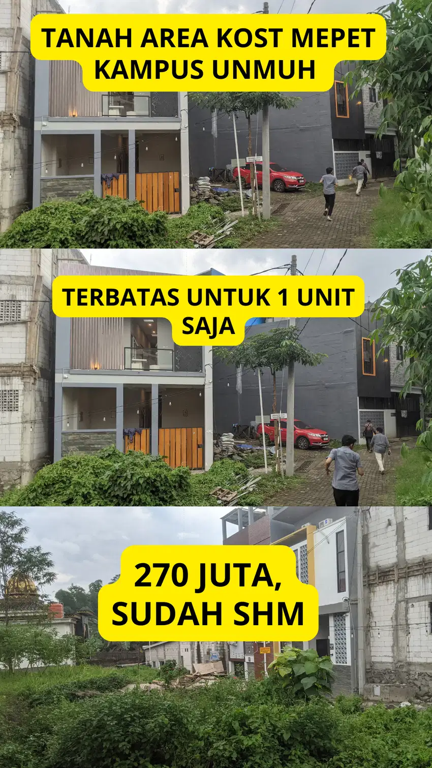 TANAH MEPET KAMPUS UNMUH