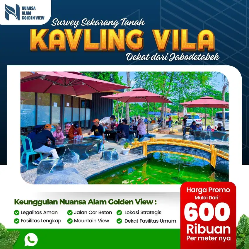 Di Jual Tanah Kavling Nempel jl Provinsi Bogor