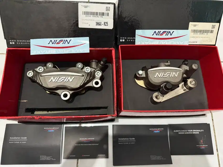 Kaliper Nissin Samurai 4p dan 2P Yamaha XMAX 250 - Standar - Titanium