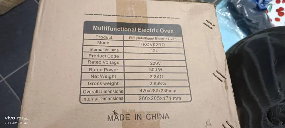 Jual Oven blm pernah pake