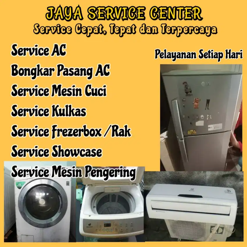 Service AC Kulkas Bongkar Pasang AC Servis Mesin Cuci Frezer Bubutan