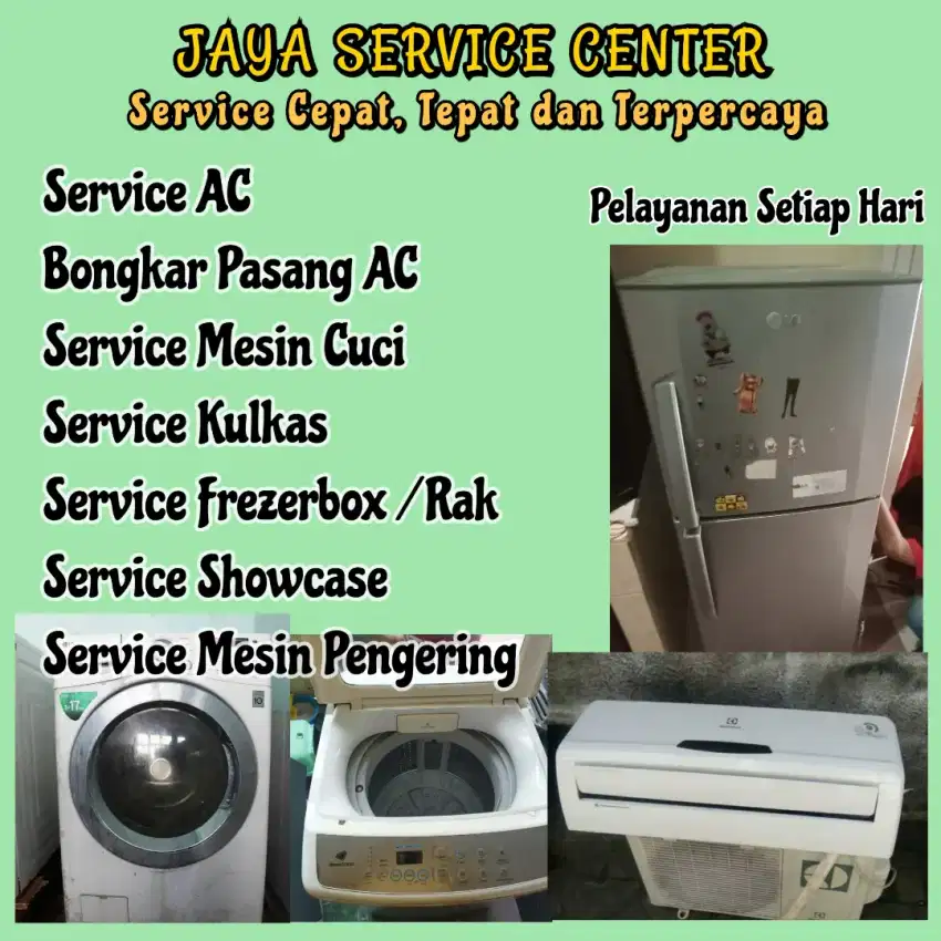 Service Mesin Cuci Bongkar Pasang AC Servis AC Kulkas Frezerbox Gubeng