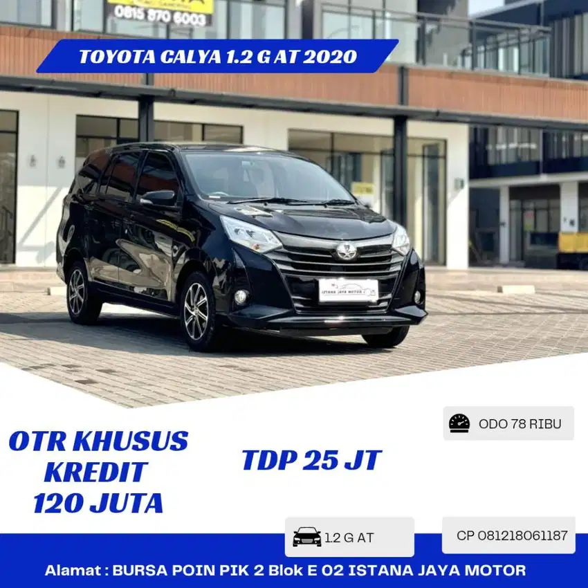 FREE ASURANSI Toyota Calya 1.2 G AT 2020 Hitam
