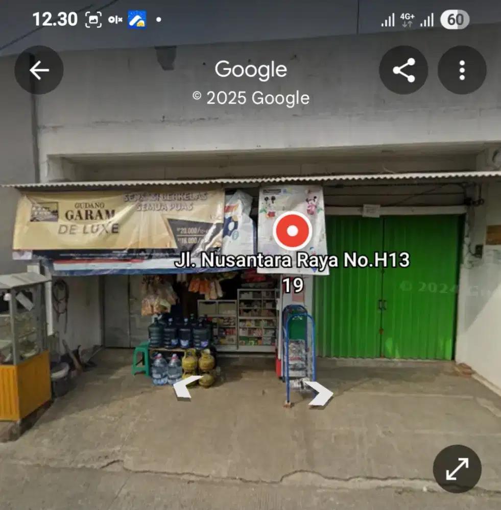 Rumah dua 2 lantai di pinggir jalan raya aspal toko ruko 7.5 x 10 shm