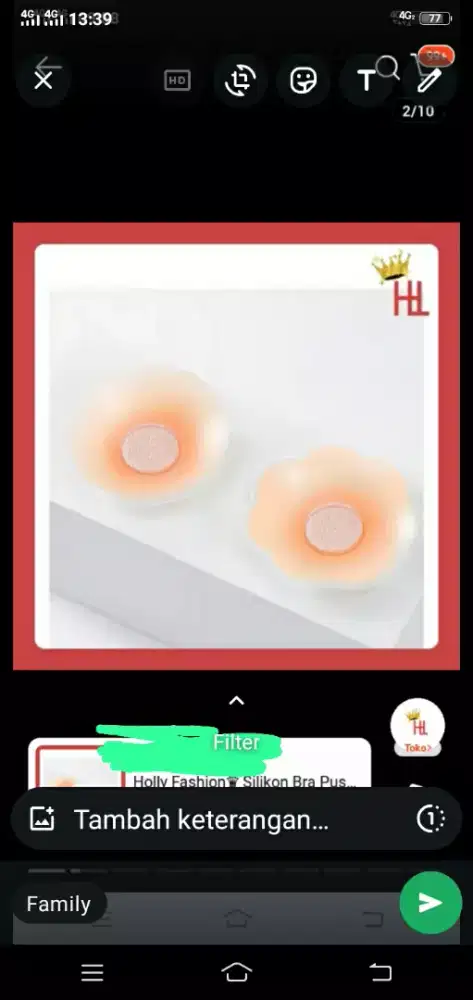 Silikon Bra Push Up Penutup Puting wanita