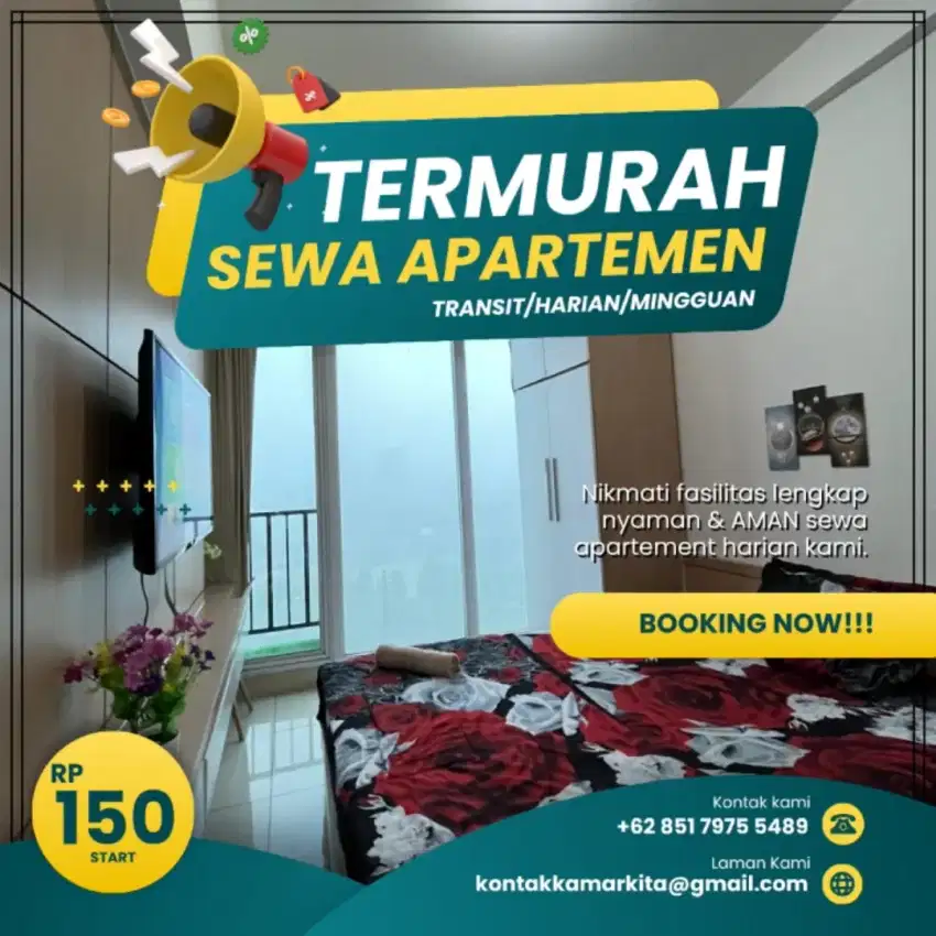 Sewa Apartemen Depok TRANSPARK CIBUBUR Harian Transit Termurah