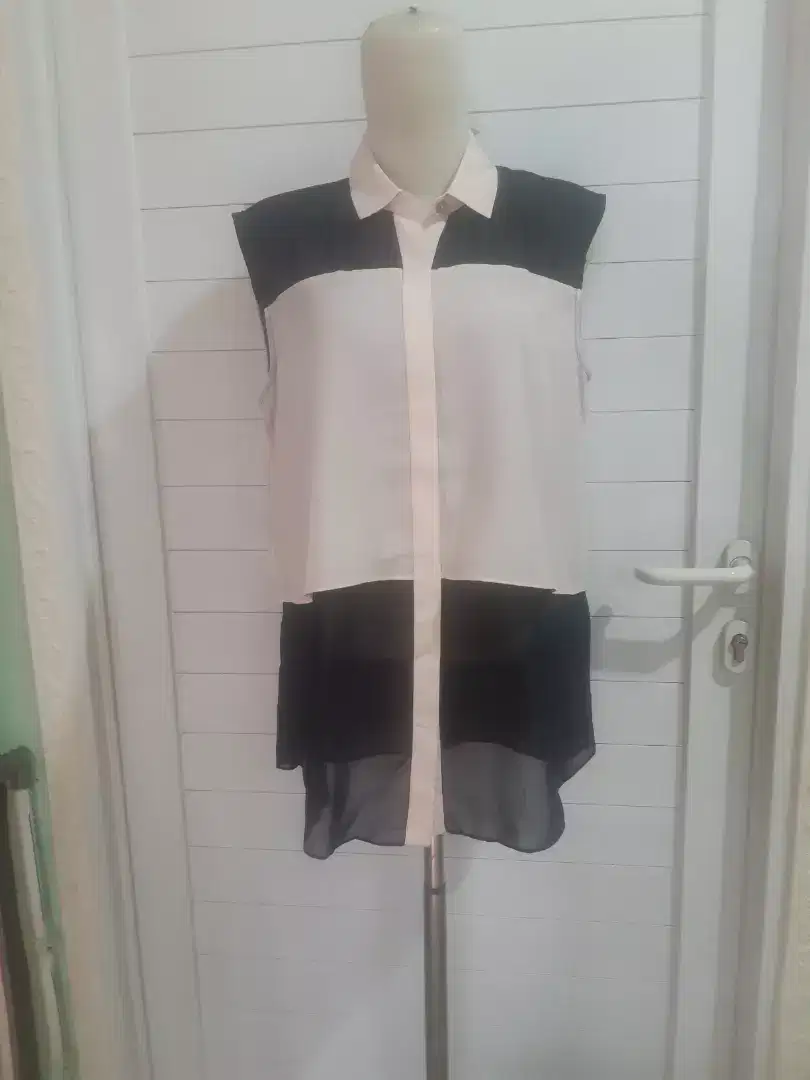 Blouse/kemeja kutung sifon mix tile shesmiss preloved tjap karoeng