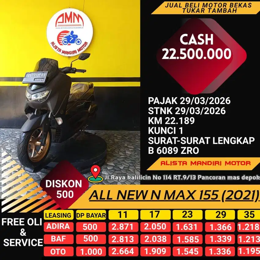 DP 500 ALL NEW N MAX 155 TH 2022 PAJAK ON BISA BAYAR VIA CC/PAYLATER