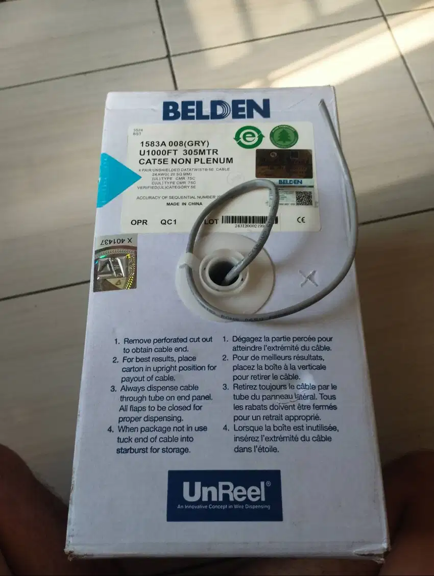 Belden cat5e sisa 650feet harga nego