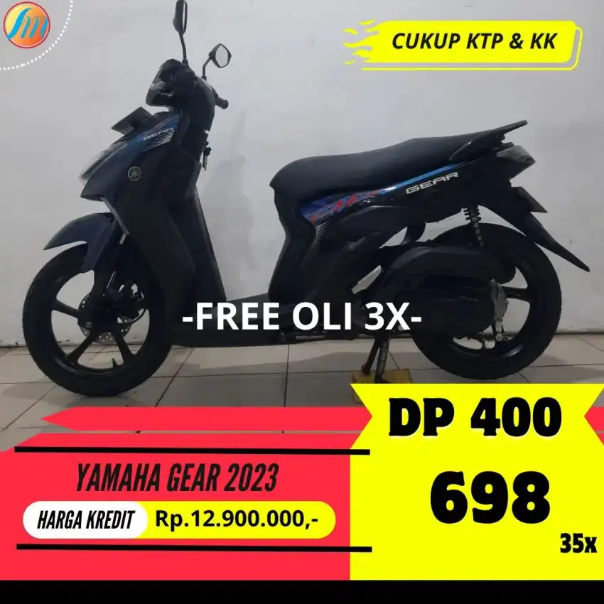 YAMAHA GEAR 2023 SEKEN KREDIT DP CUMA 400RB ANGSURAN SANGAT TERJANGKAU