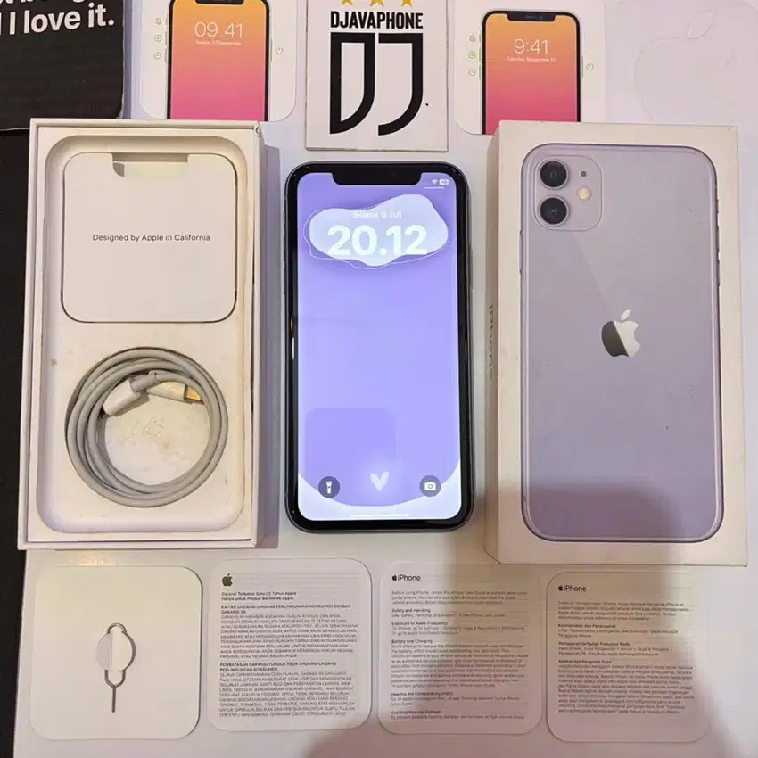 iPhone 11 Purple 64GB BH 100% Ex iBox Resmi