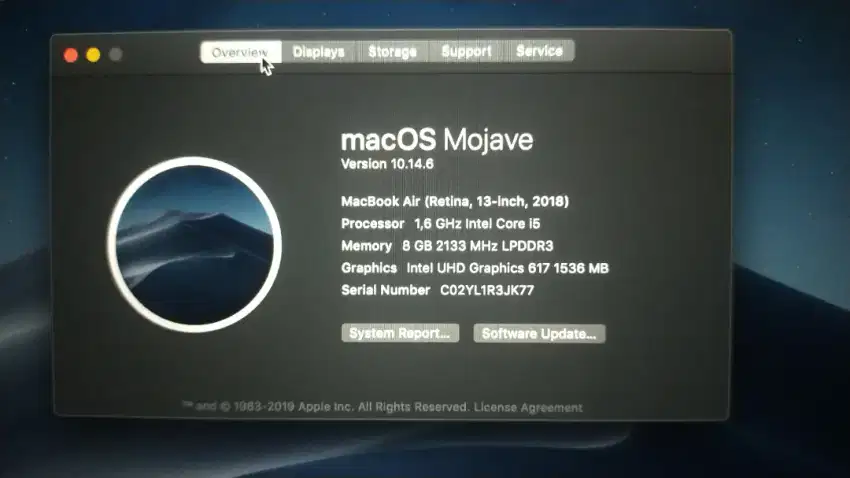 Macbook Air Retina 2018 13 8/128gb