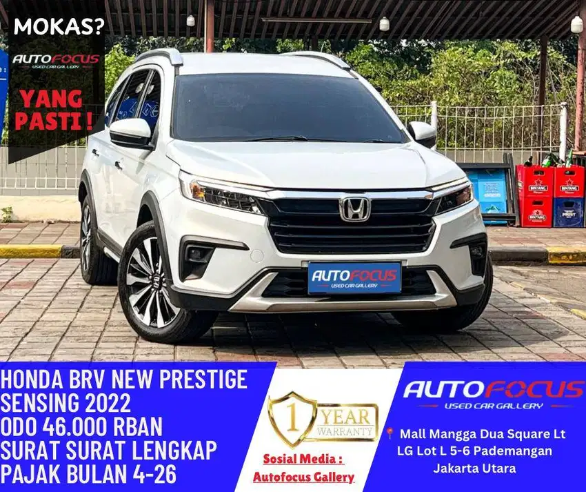 Pajak 2026 Honda New BRV Prestige 1.5 Non sensing AT Putih 2022