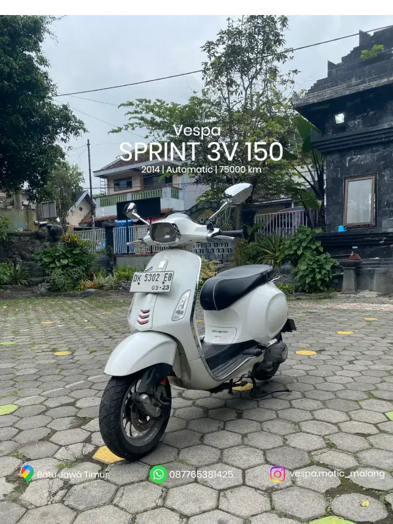 Vespa Sprint 3v 150 2014 Putih