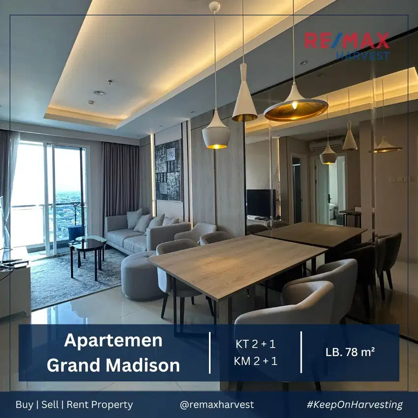 JUAL RUGI ! Apartemen Grand Madison 2+1 Kamar - Murah Dan Komplit
