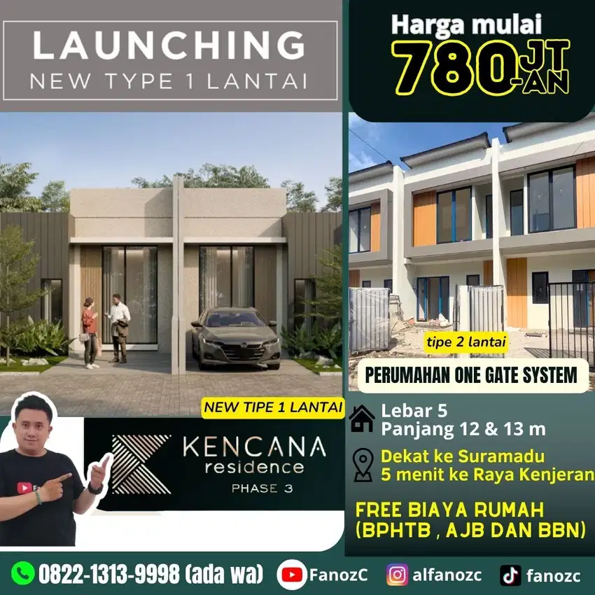 kencana residence 3, rumah surabaya utara, perumahan baru, jual rumah