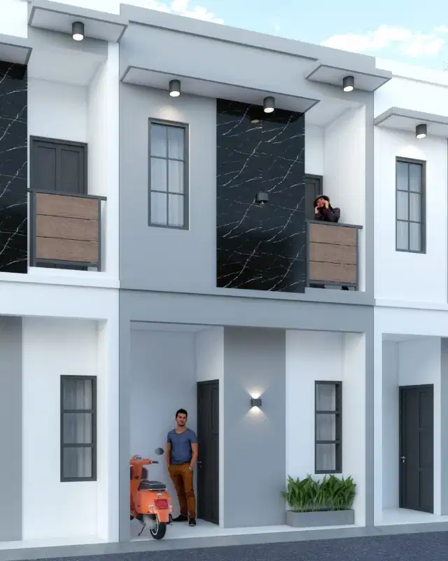 Dijial rumah baru modern minimalis akses motor di condet