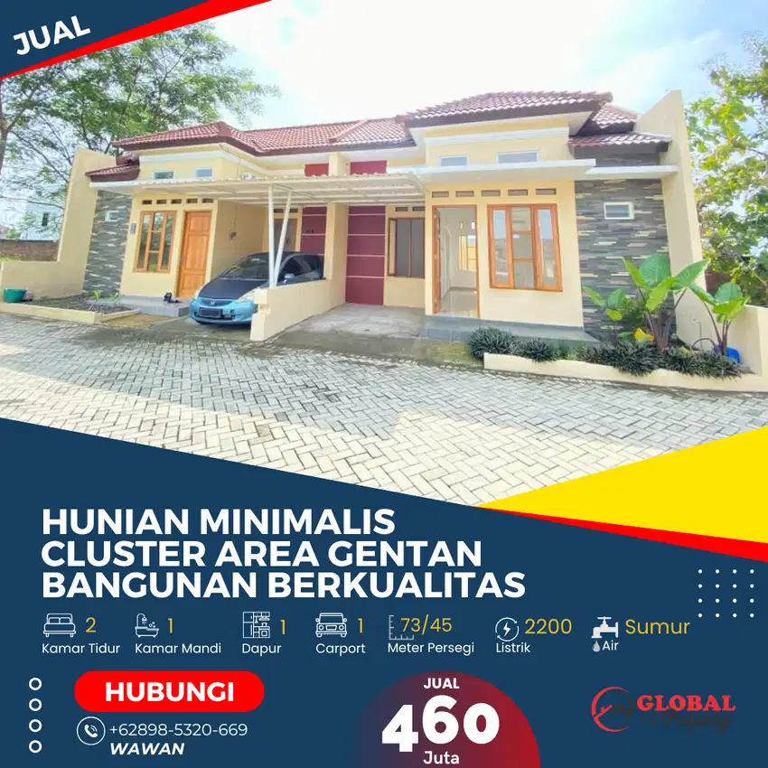Hunian Cantik Minimalis Cluster Gentan