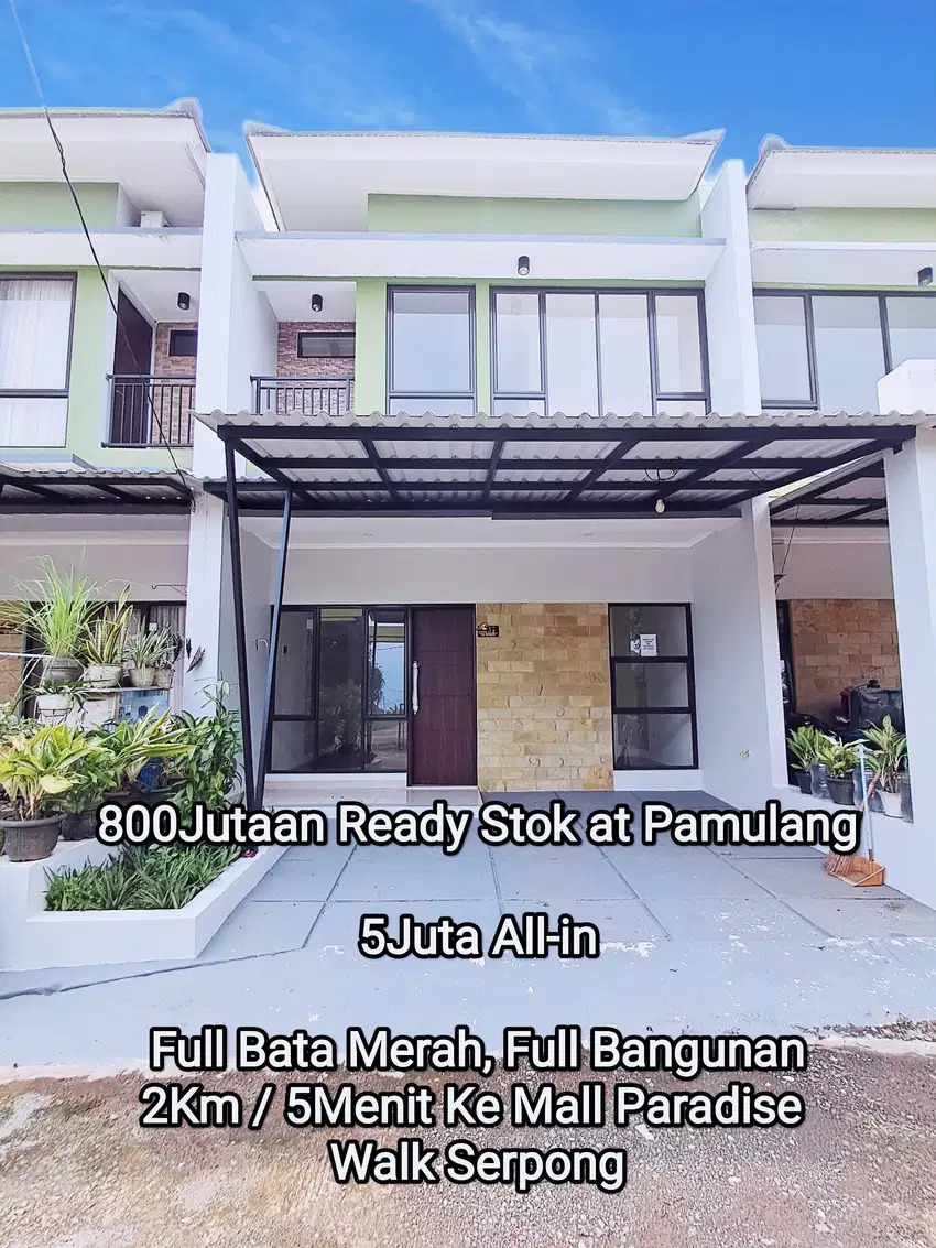 Free DP Full Bangunan, Bata Merah, Canopy Alderon. Pamulang Tangsel