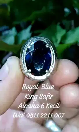 ROYAL BLUE KING SAFIR JADUL RING KECIL 6