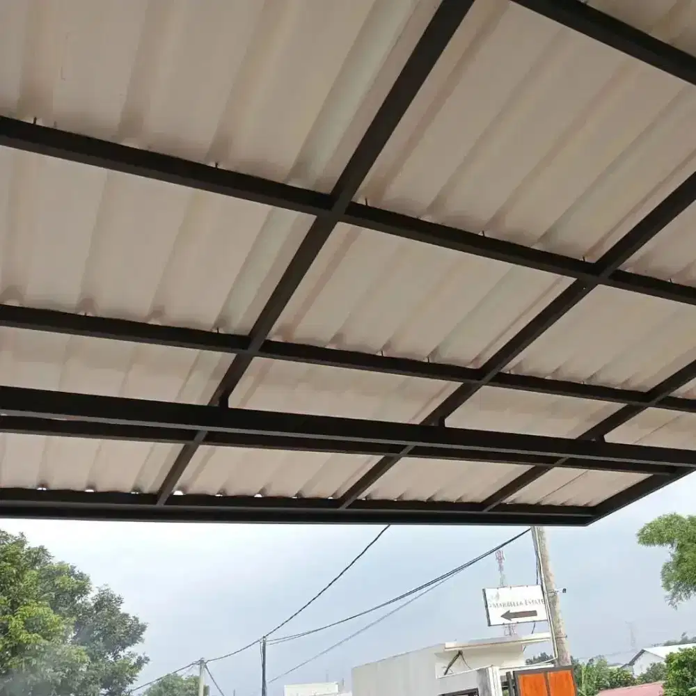 Kanopi besi holo galvanis