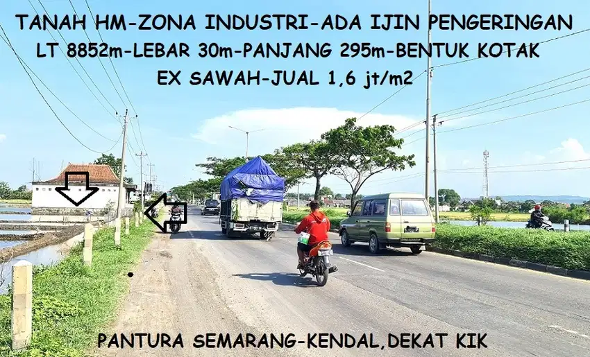 Tanah HM-Zona Industri-dekat KIK-Pinggir Raya Pantura Semarang Kendal