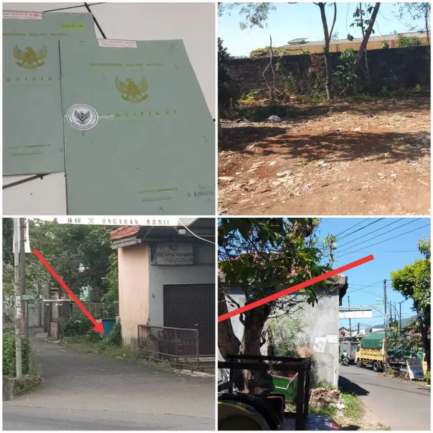 Tanah di Sisemut 20 m dari Jalan Raya Ungaran Barat dkt Terminal
