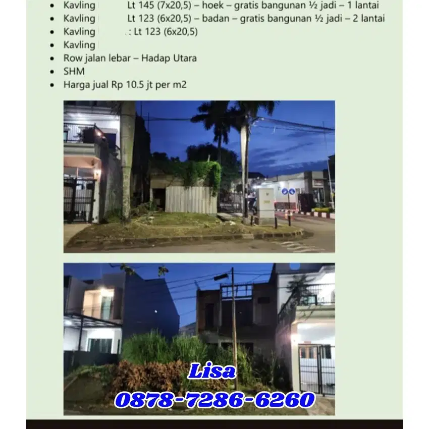 ROW JALAN LEBAR BANGET HADAP UTARA PREMIUM KAVLING REGENCY MELATI MAS