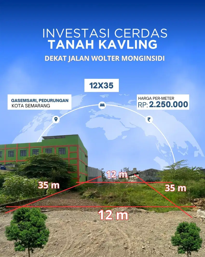 KAVLING ISTIMEWA DEKAT JALAN RAYA