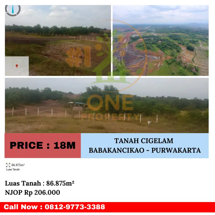 Tanah di Cigelam, Babakancikao, Purwakarta - Jawa Barat