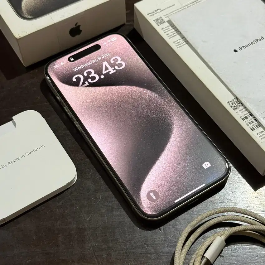 Iphone 15 Pro Ibox 128gb Fullset Garansi Oktober