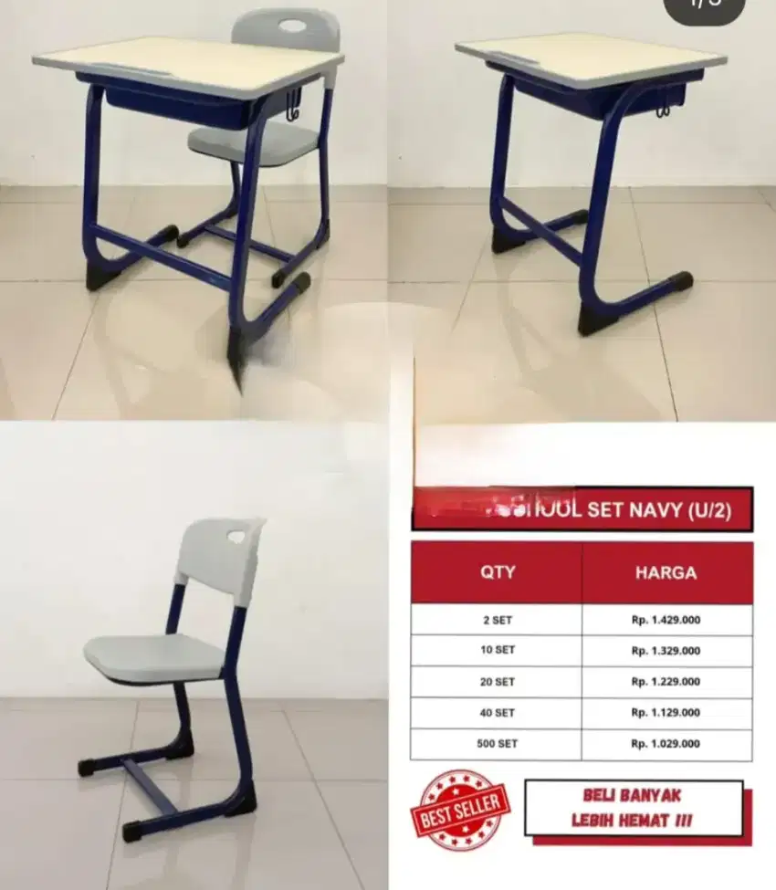 SET MEJA BELAJAR SEKOLAH