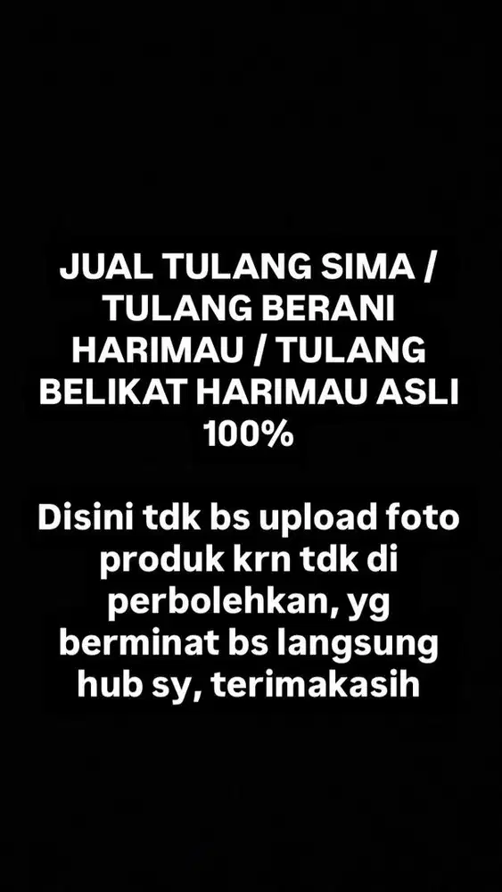 Dijual keterangan seperti di gambar iklan