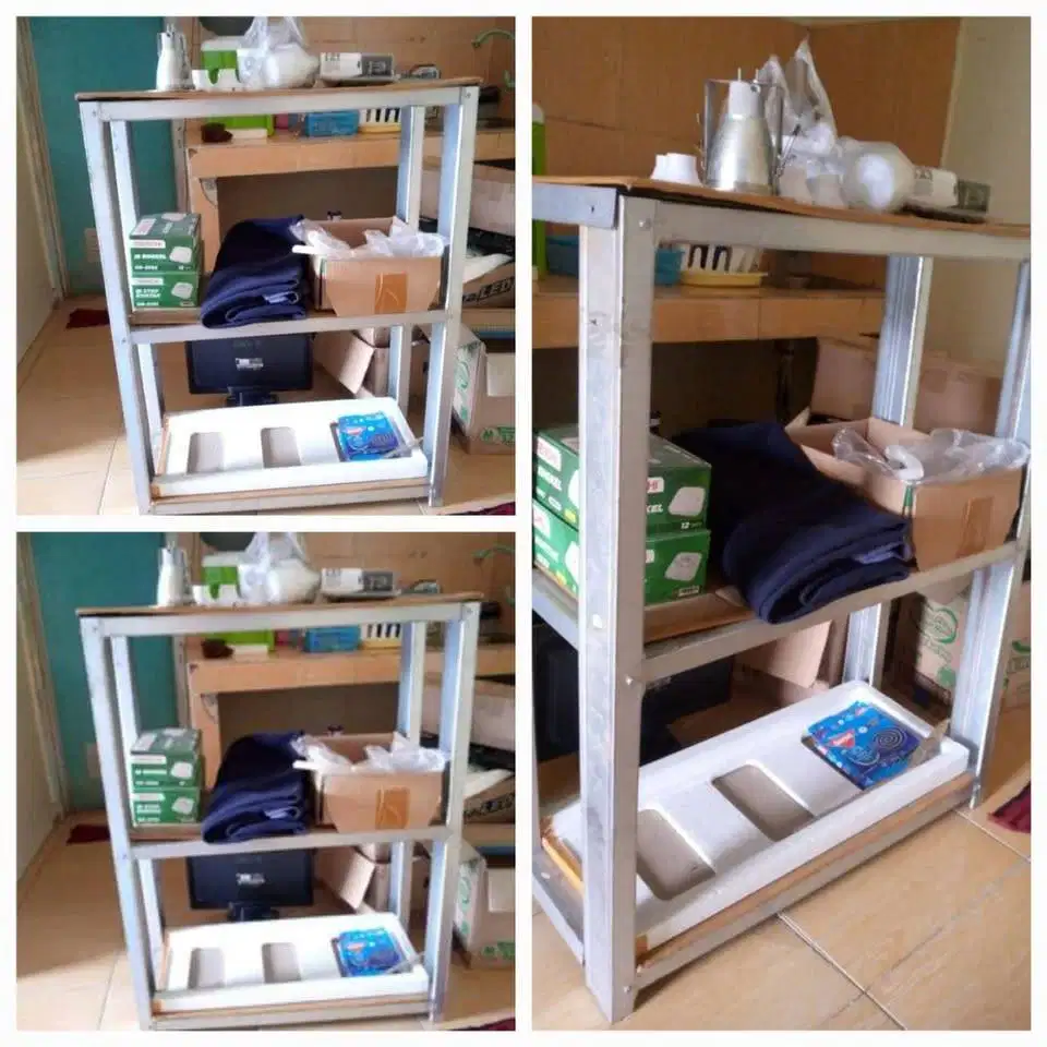 Rak Baja Ringan ada baut bisa d lepas gagal produksi