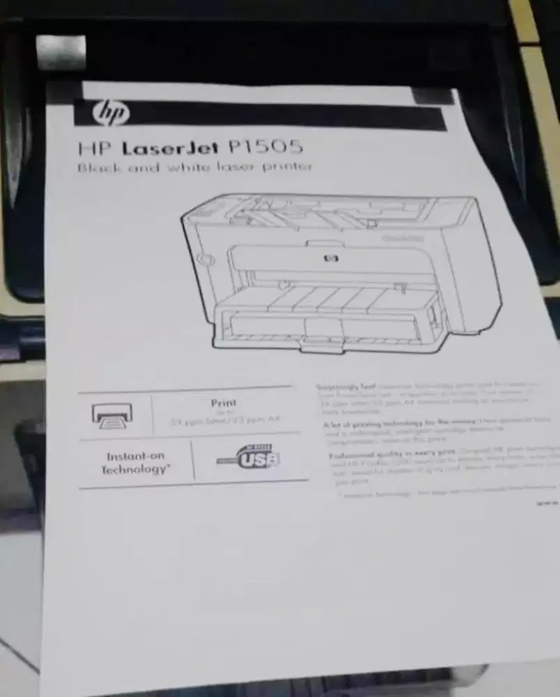 JUAL PRINTER HP LASER JET HITAM PUTIH FULL TONER TINGGAL PAKAI GARANSI