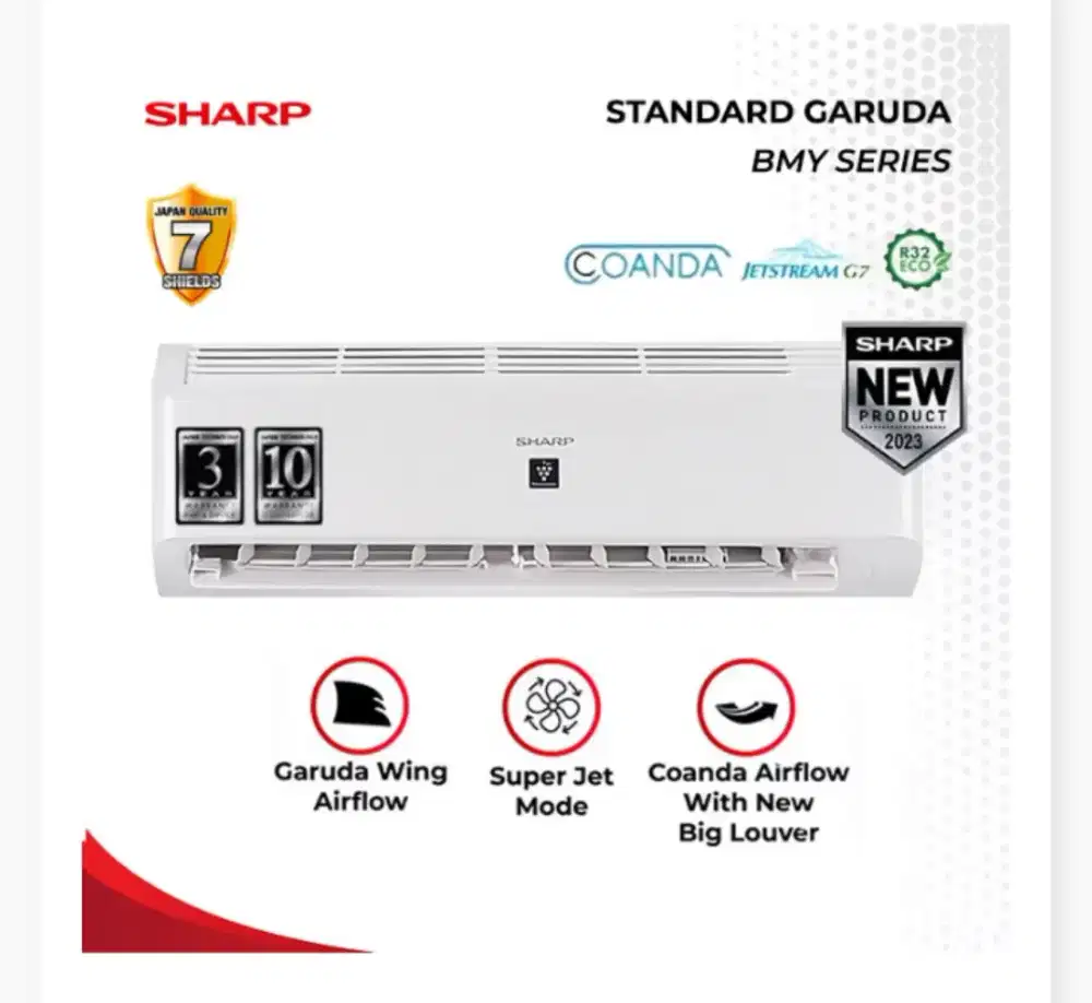 PROMO AC 1/2 PK SHARP PLASMA CLUSTER ANTI BAKTERI ION GARANSI 10 TAHUN