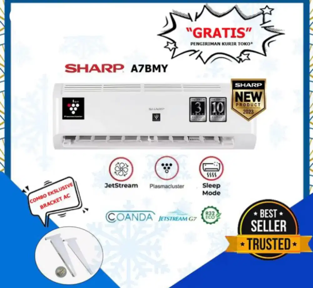 PROMO AC 3/4 PK SHARP PLASMACLUSTER TERBARU GARANSI 10 TAHUN