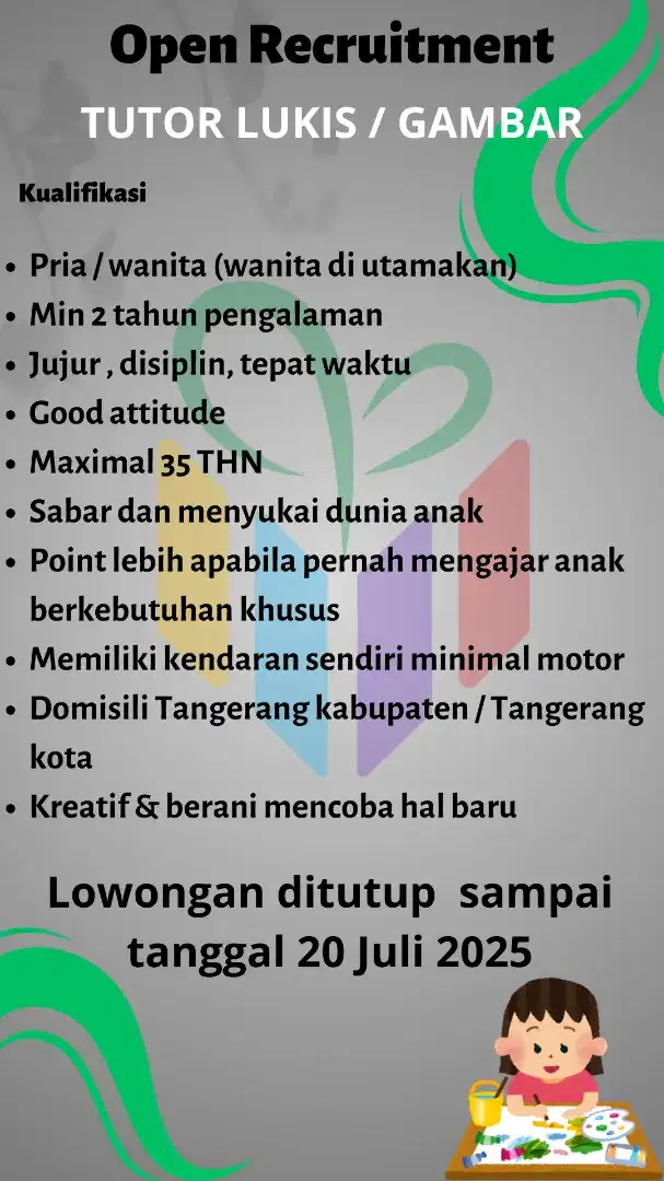 Lowongan kerja pengajar