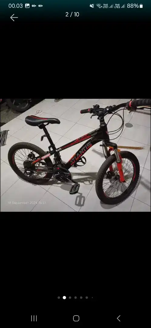 Jual 2 unit sepeda bapak dan anak.