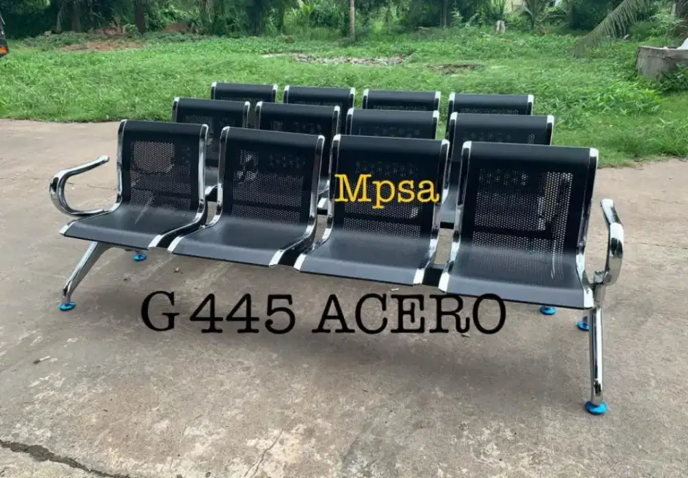 Kursi tunggu besi / kursi bandara / kursi teras / kursi serbaguna