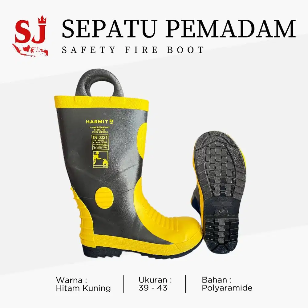 Sepatu Pemadam Kebakaran HARMIT/ Safety Fire Boot