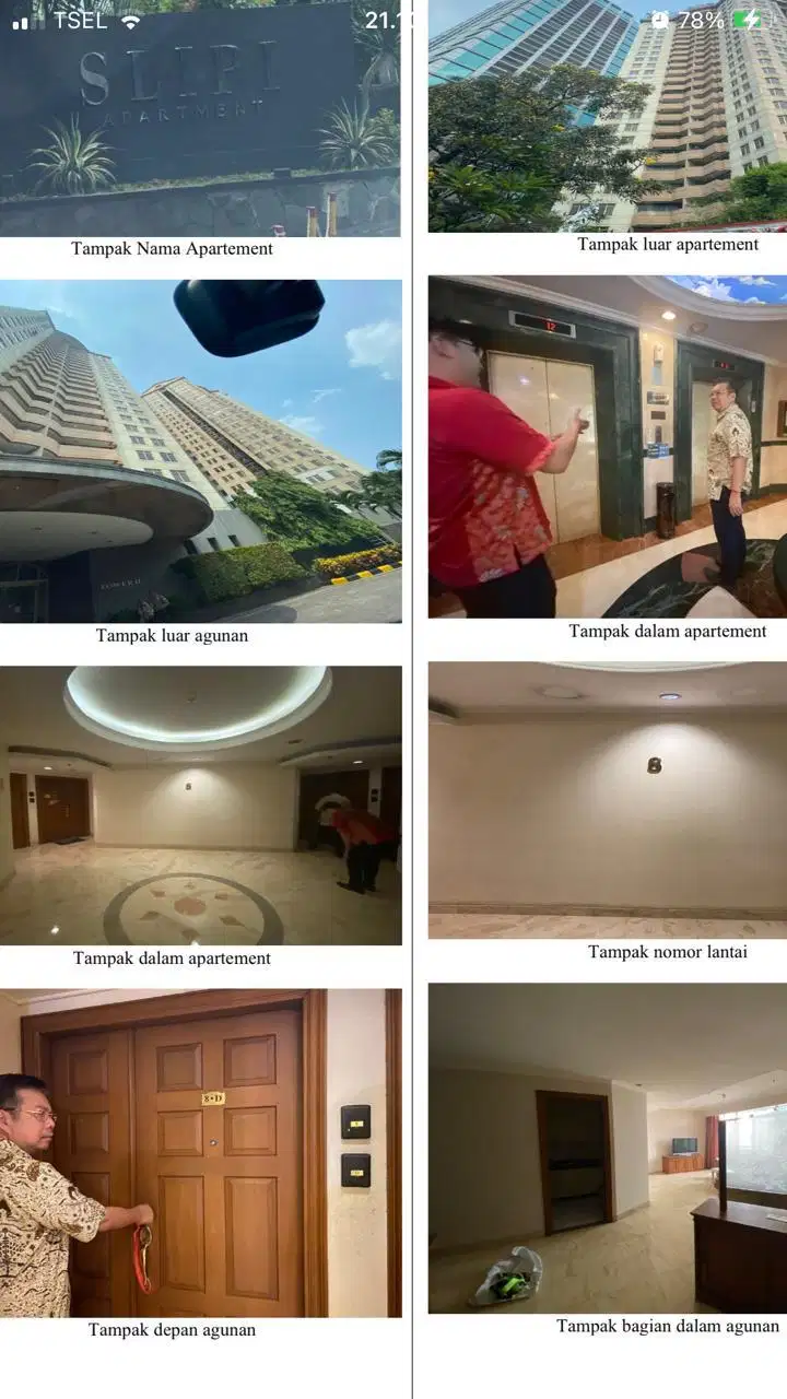 Dijual Apartemen Slipi S Parman Jakarta Barat lantai 8