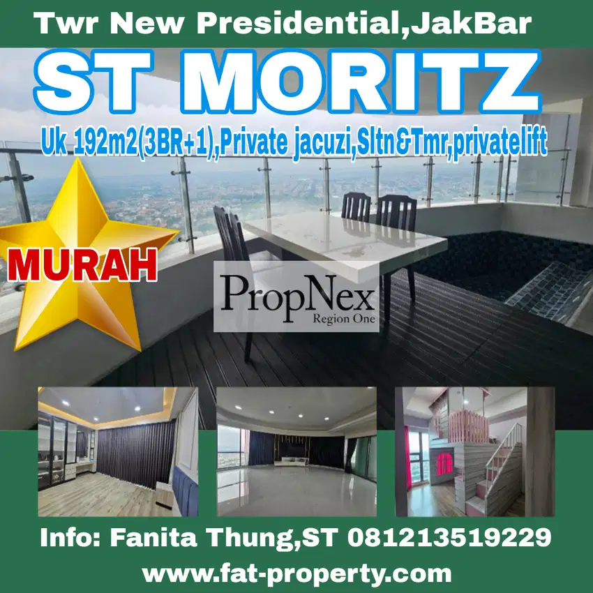 Apt ST MORITZ Twr New Presidential 192m2(3BR+1),Private jacuzi,double