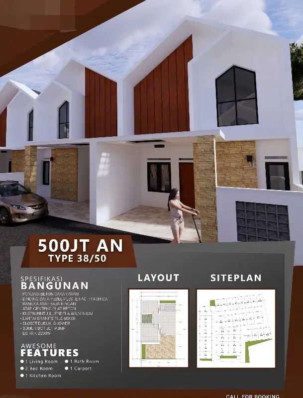 Rumah murah dkt tol di jatiwarna 500jutaan