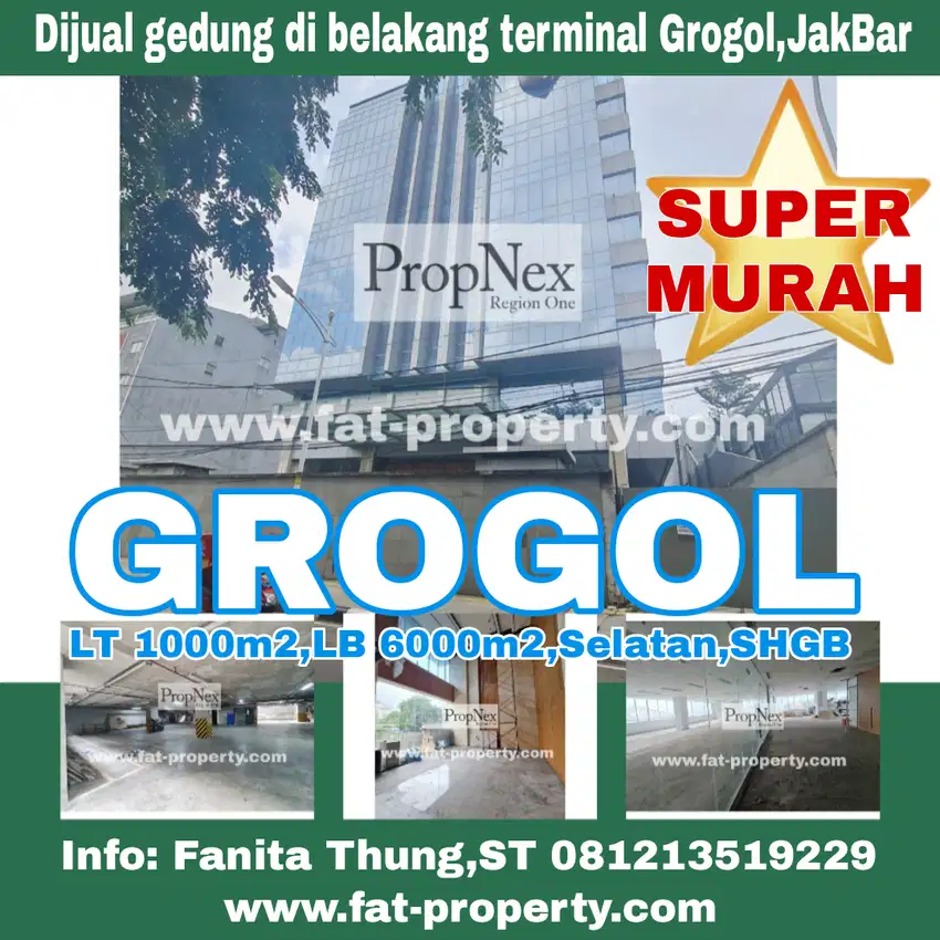 Dijual gedung di Jl Dr Susilo,JakBar belakang terminal LT 1000m2 LB 60